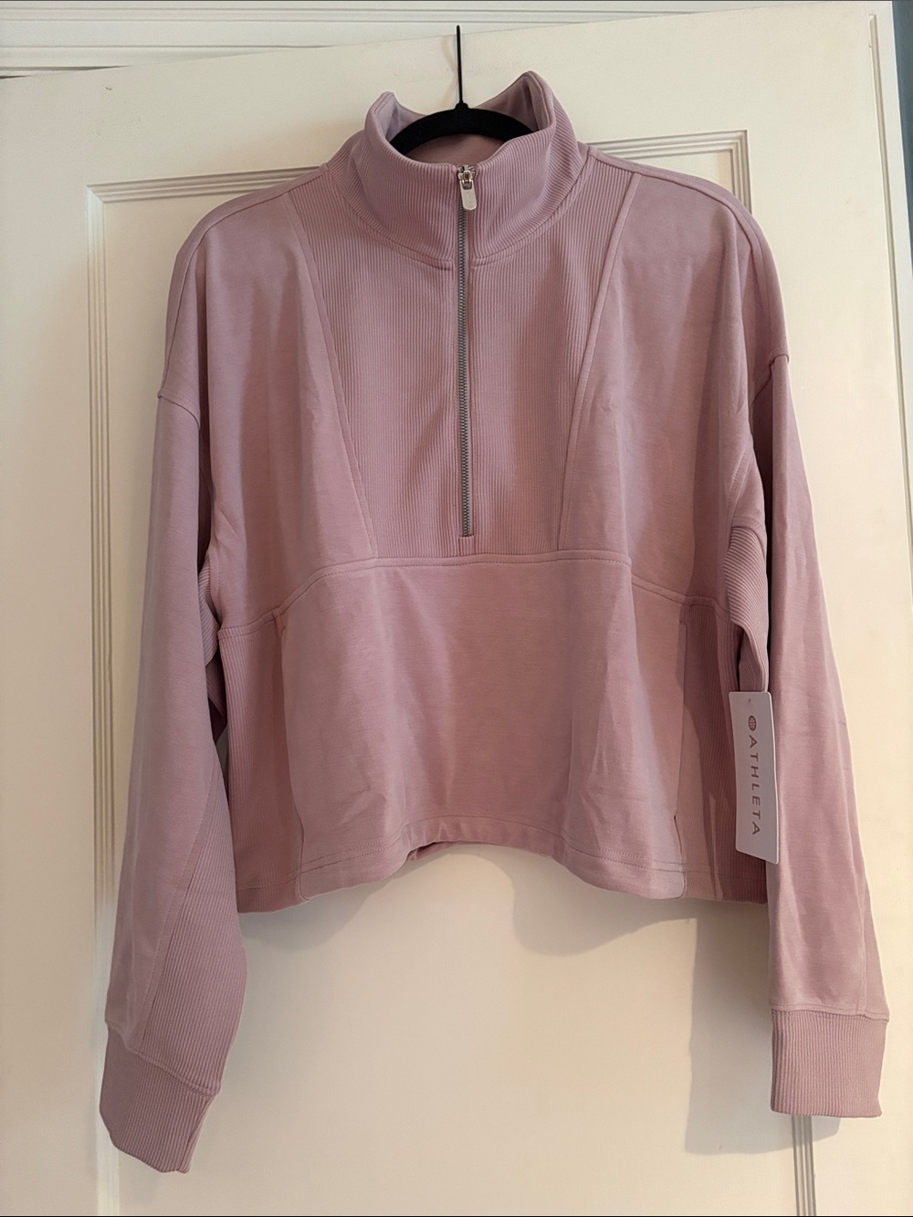 NWT Athleta Seasoft Rib 1/4 Zip Pullover